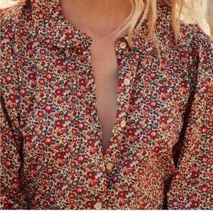 Doen Potter Top in Betsy Ann Liberty Fabric Size Small